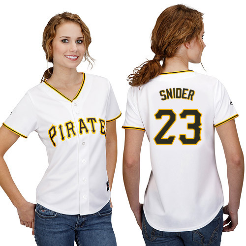 Travis Snider #23 mlb Jersey-Pittsburgh Pirates Women's Authentic Home White Cool Base Baseball Jersey
